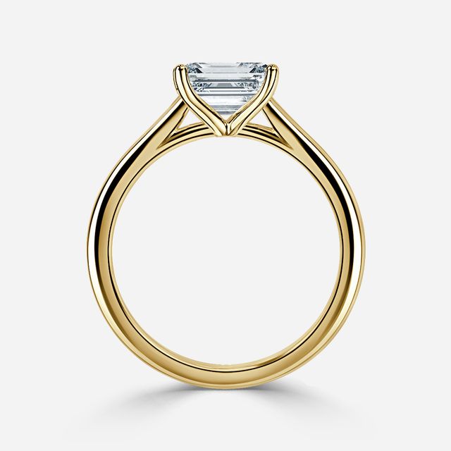 Faith Yellow Gold East-West Solitaire Engagement Ring