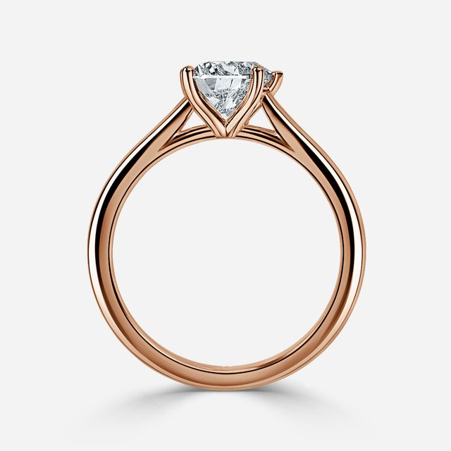 Faith Rose Gold East-West Solitaire Engagement Ring