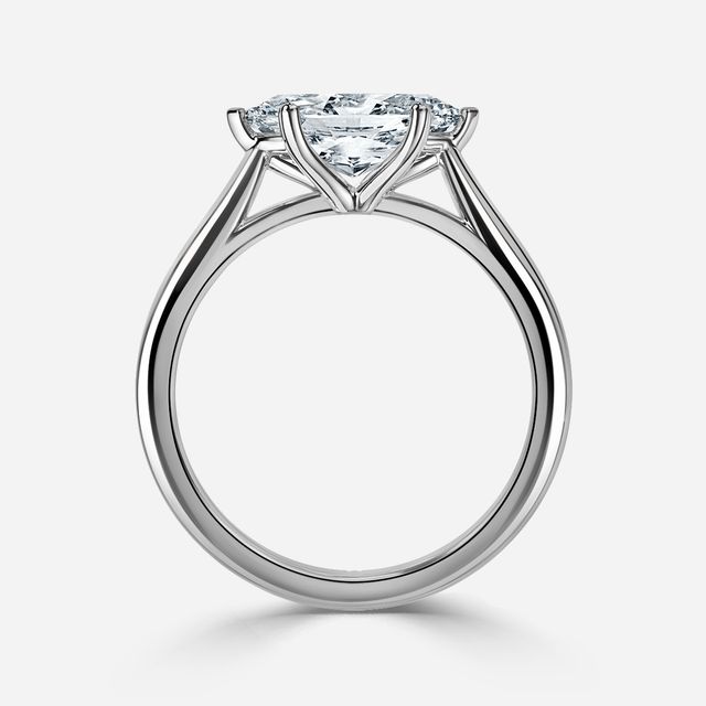 Faith White Gold East-West Solitaire Engagement Ring