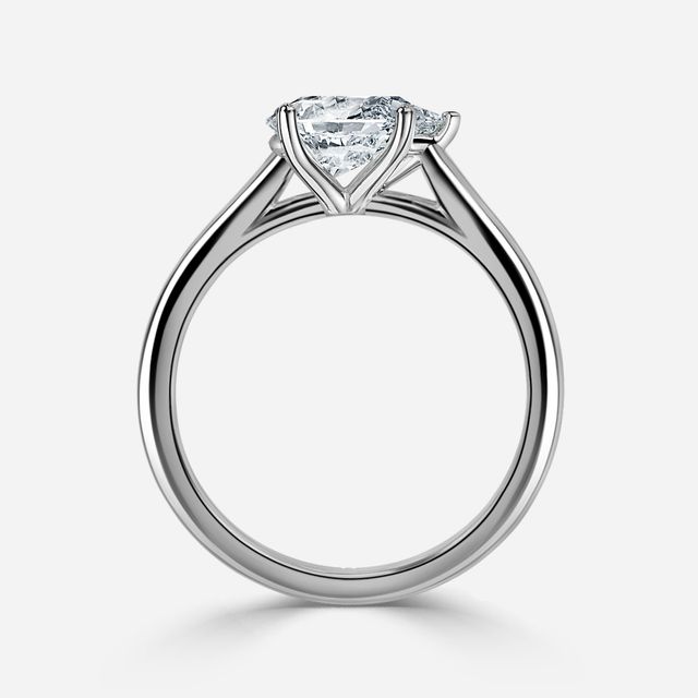 Faith Platinum East-West Solitaire Engagement Ring