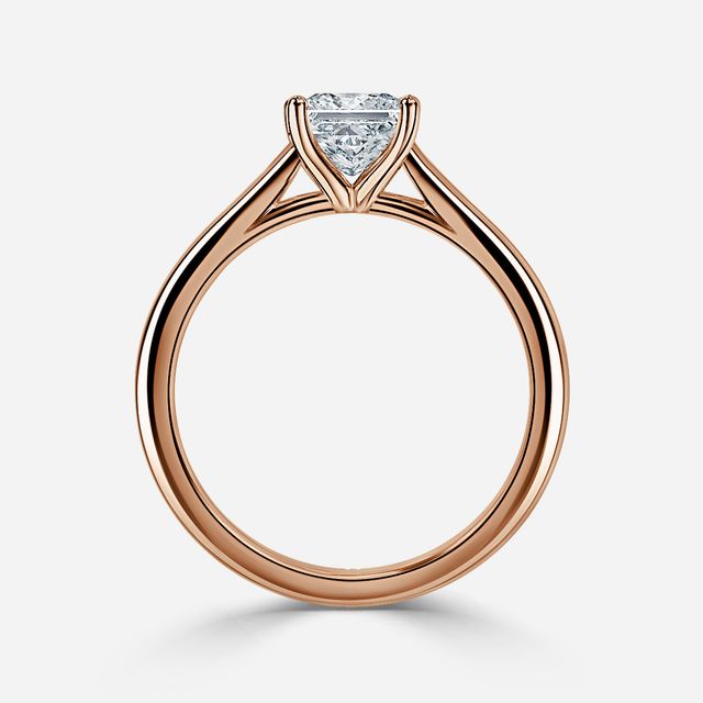 Faith Rose Gold East-West Solitaire Engagement Ring