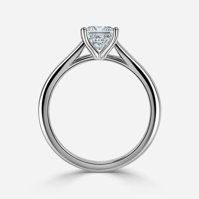 Faith White Gold East-West Solitaire Engagement Ring