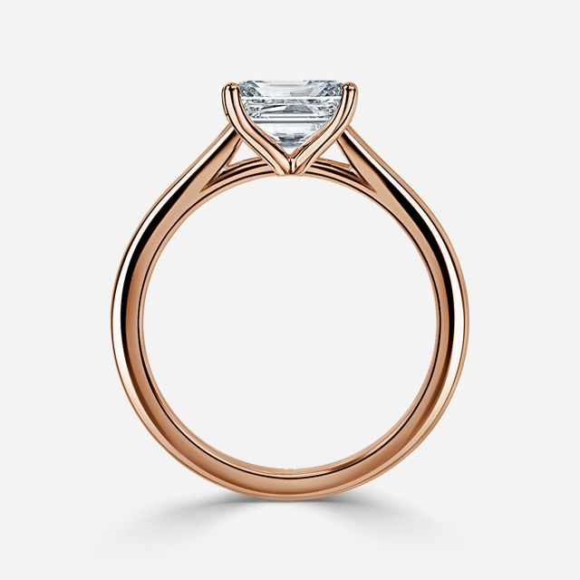 Faith Rose Gold East-West Solitaire Engagement Ring