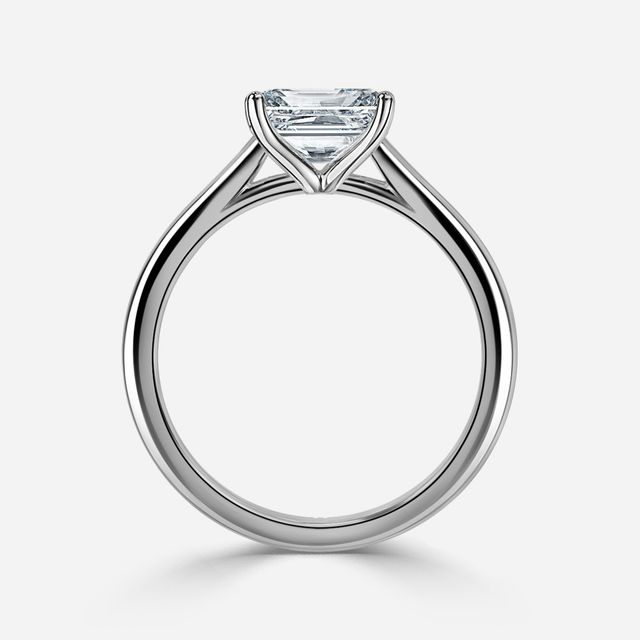 Faith Platinum East-West Solitaire Engagement Ring