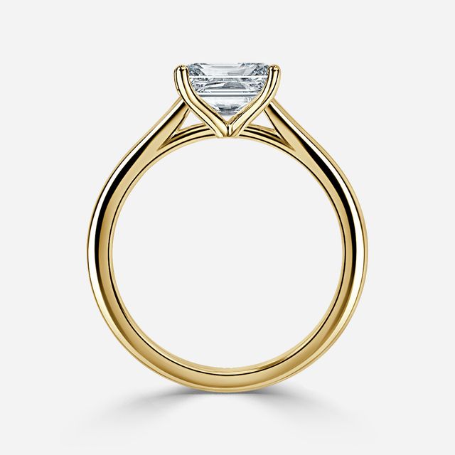 Faith Yellow Gold East-West Solitaire Engagement Ring