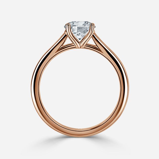Faith Rose Gold East-West Solitaire Engagement Ring