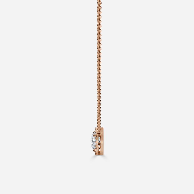 Sol Rose Gold Halo Pendant