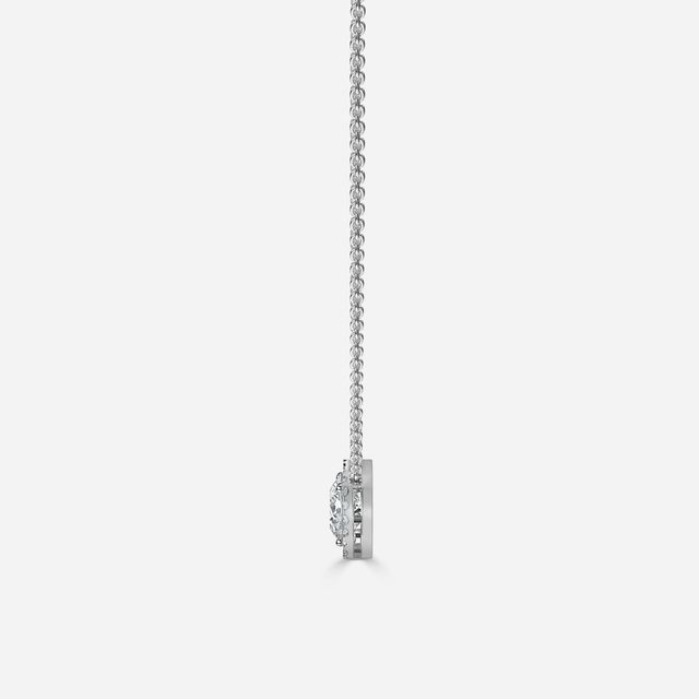 Sol White Gold Halo Pendant
