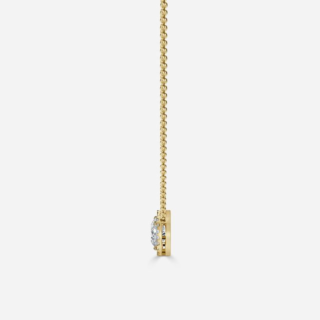Sol Yellow Gold Halo Pendant
