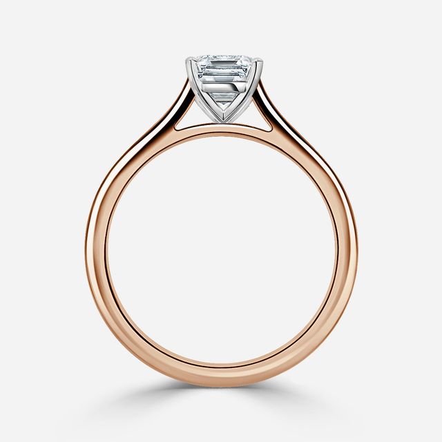 Avery Rose Gold Two Tone Solitaire Engagement Ring