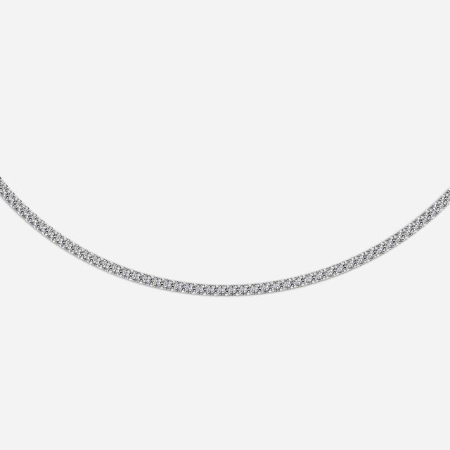10.33 Carat Lab Grown Diamond Tennis Necklaces In White Gold