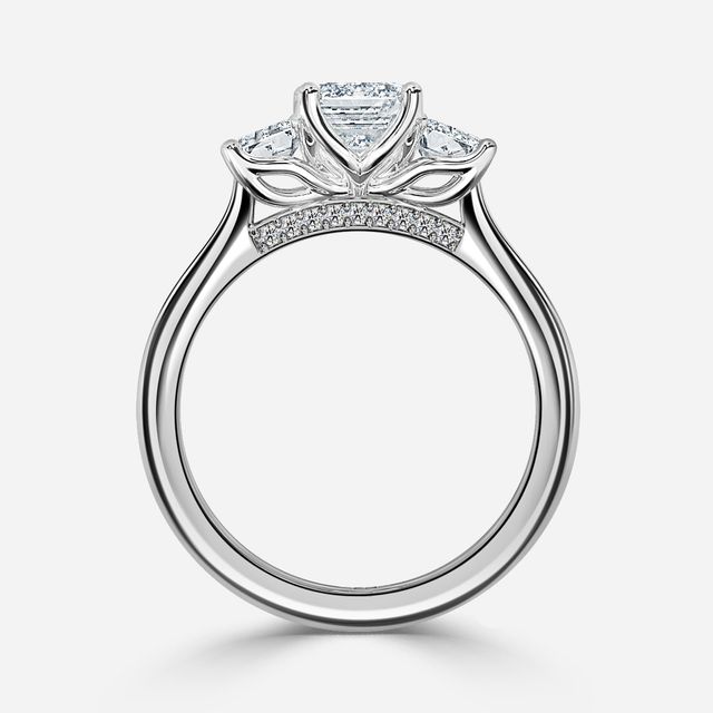 Tina Platinum Trilogy Engagement Ring