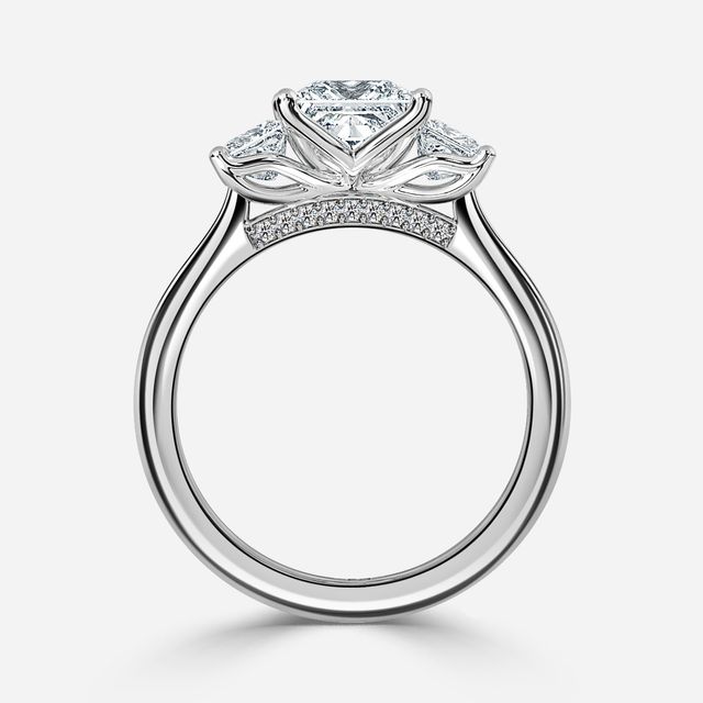 Tina White Gold Trilogy Engagement Ring