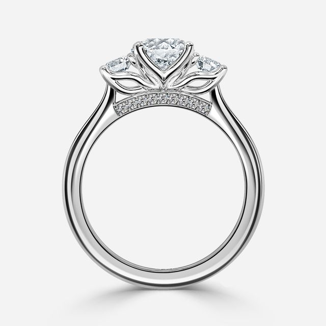 Tina White Gold Trilogy Engagement Ring