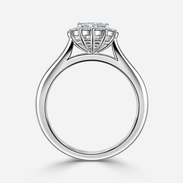 Marisol White Gold Cluster Engagement Ring