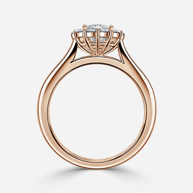 Marisol Rose Gold Cluster Engagement Ring