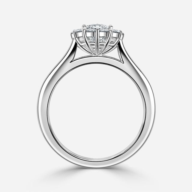 Marisol White Gold Cluster Engagement Ring