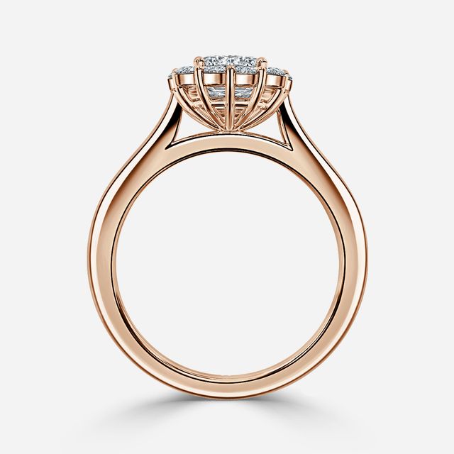 Marisol Rose Gold Cluster Engagement Ring