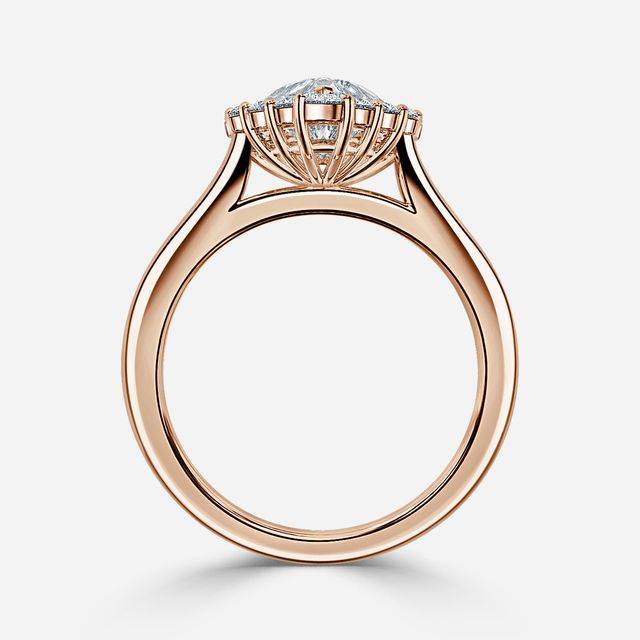 Marisol Rose Gold Cluster Engagement Ring