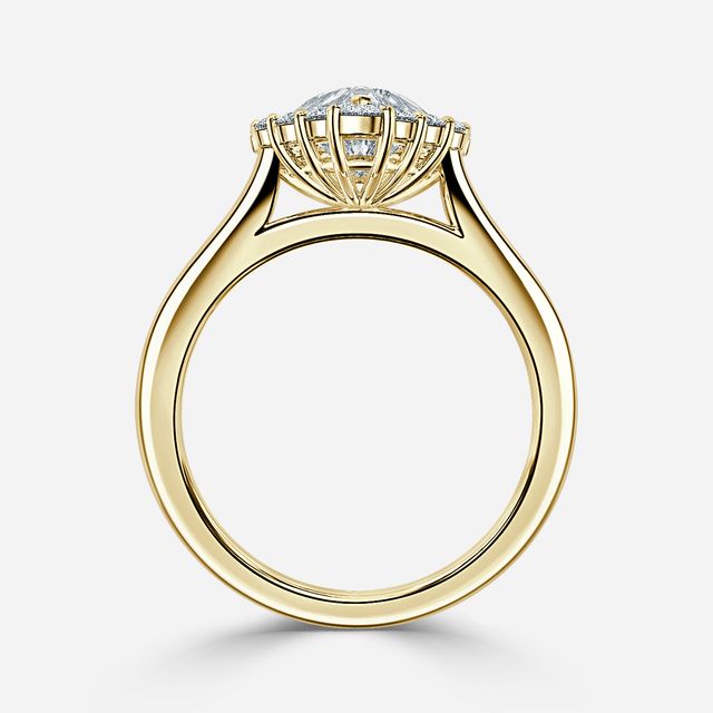 Marisol Yellow Gold Cluster Engagement Ring