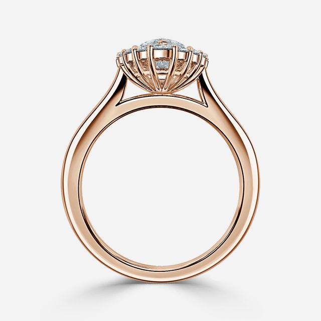 Marisol Rose Gold Cluster Engagement Ring
