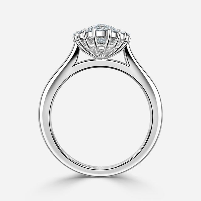 Marisol White Gold Cluster Engagement Ring