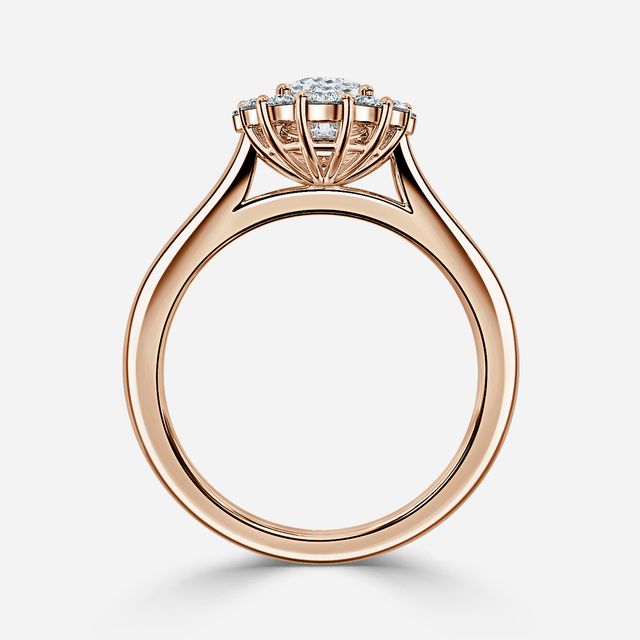 Marisol Rose Gold Cluster Engagement Ring
