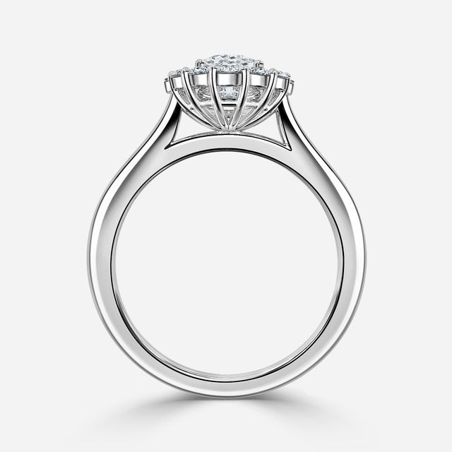 Marisol Platinum Cluster Engagement Ring