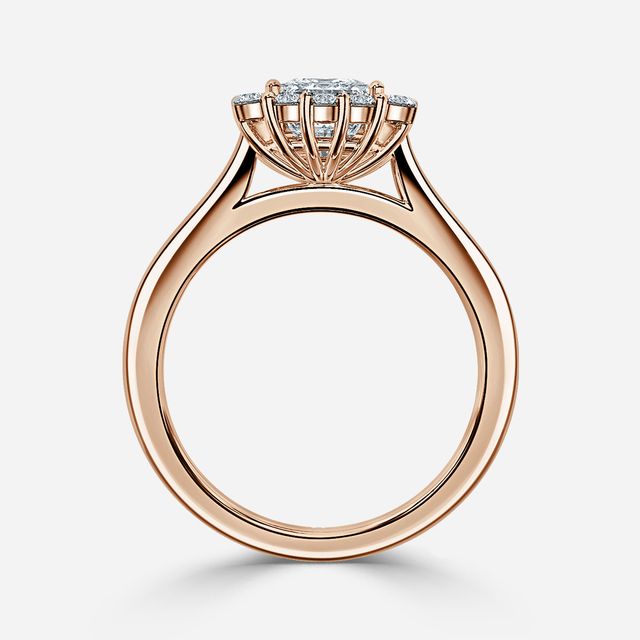 Marisol Rose Gold Cluster Engagement Ring