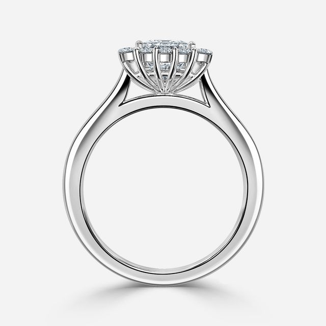 Marisol White Gold Cluster Engagement Ring