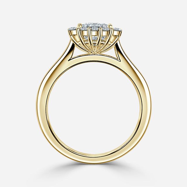 Marisol Yellow Gold Cluster Engagement Ring