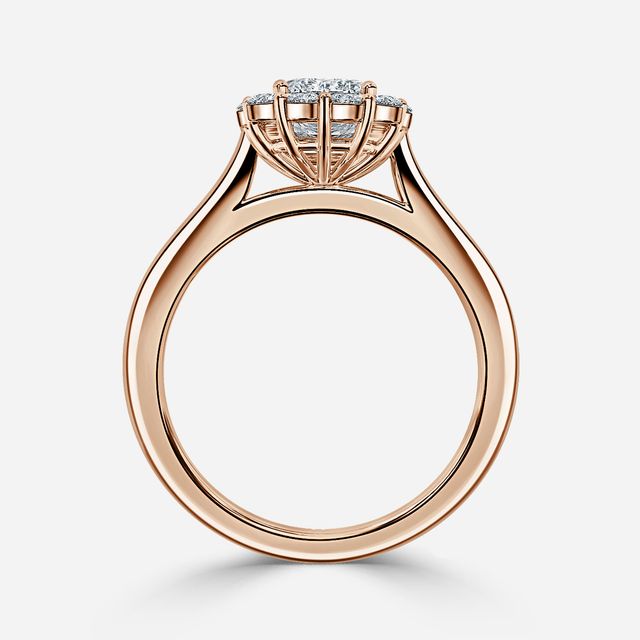 Marisol Rose Gold Cluster Engagement Ring