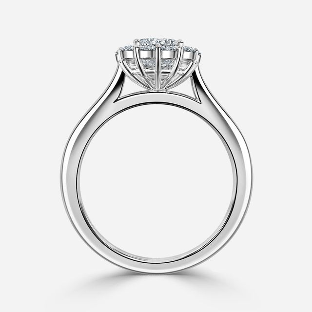 Marisol Platinum Cluster Engagement Ring