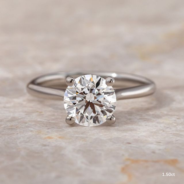 Faith White Gold East-West Unique Engagement Ring