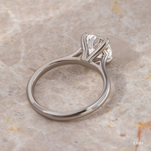 Faith White Gold East-West Unique Engagement Ring