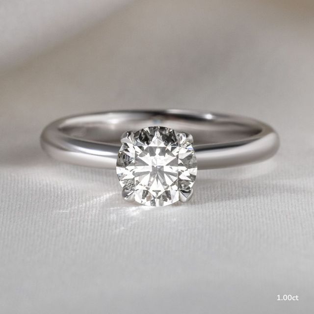 Faith White Gold East-West Unique Engagement Ring