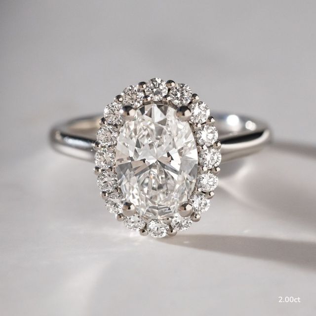 Marisol White Gold Cluster Engagement Ring