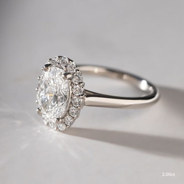 Marisol White Gold Cluster Engagement Ring