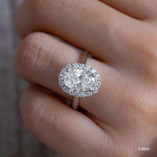 Marisol White Gold Cluster Engagement Ring