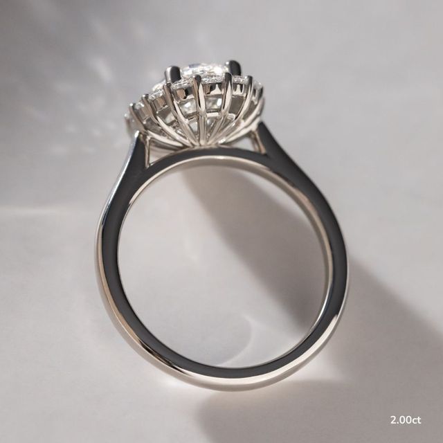 Marisol White Gold Cluster Engagement Ring