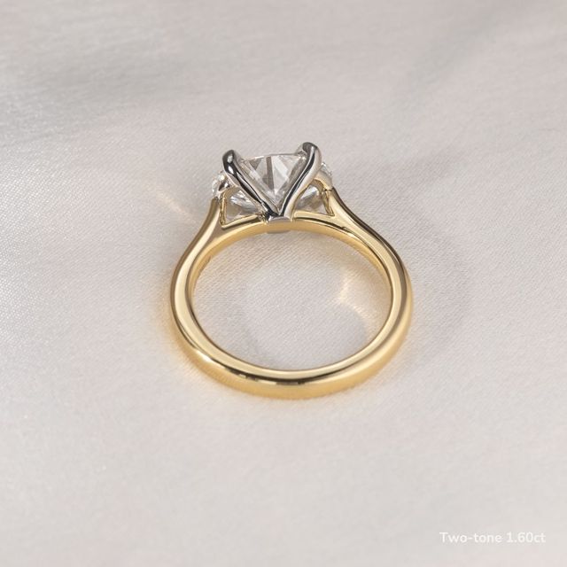 Faith Yellow Gold East-West Unique Engagement Ring