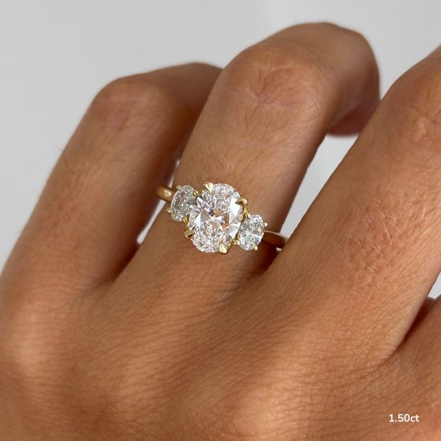 Tina Yellow Gold Trilogy Engagement Ring