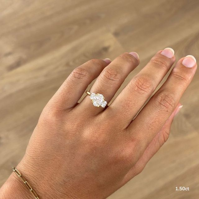Tina Yellow Gold Trilogy Engagement Ring