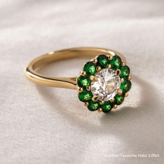 Marisol Yellow Gold Cluster Engagement Ring