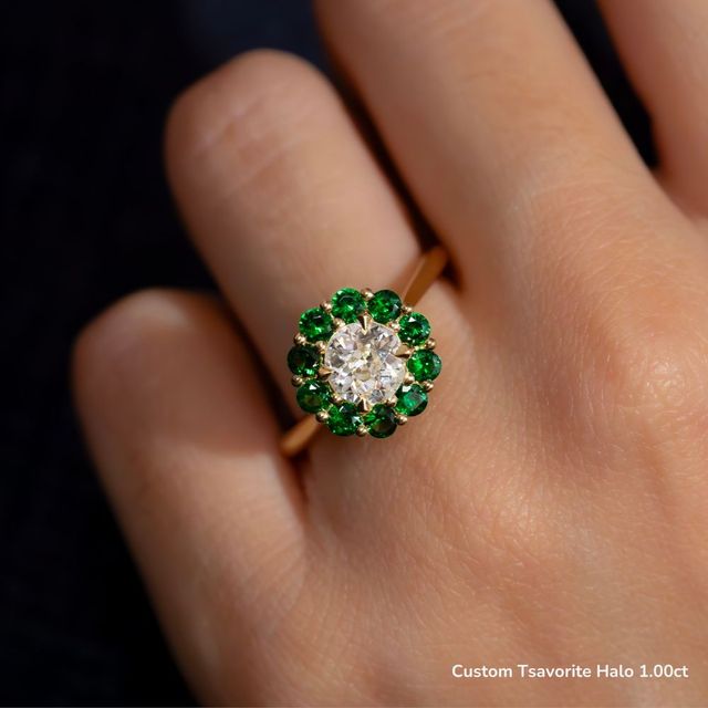 Marisol Yellow Gold Cluster Engagement Ring