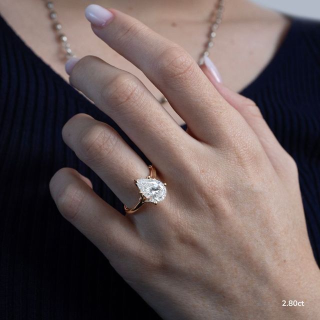 Jillian Yellow Gold Six Prong Split Shank Solitaire Engagement Ring