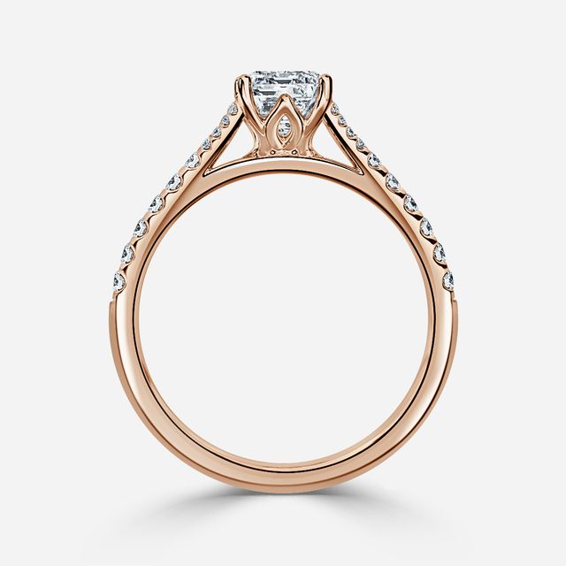 Jillian Rose Gold Six Prong Split Shank Engagement Ring