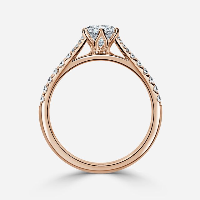 Jillian Rose Gold Six Prong Split Shank Engagement Ring