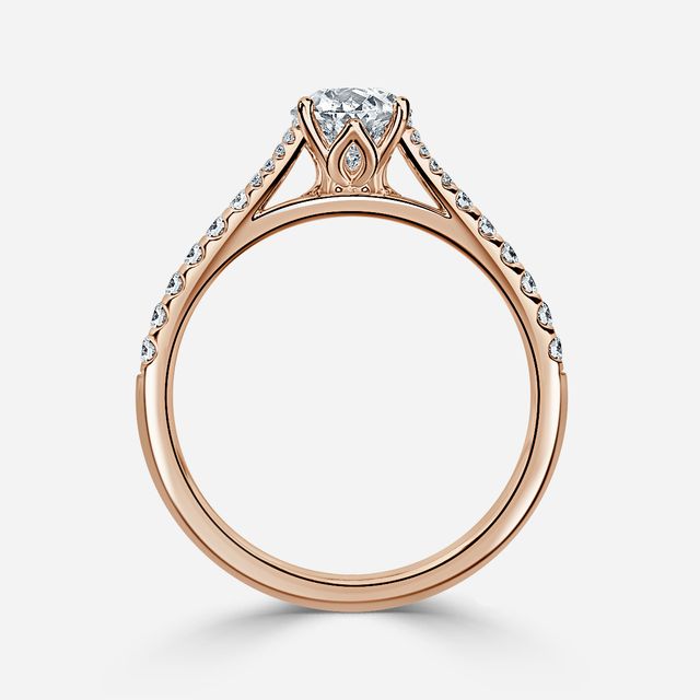 Jillian Rose Gold Six Prong Split Shank Engagement Ring