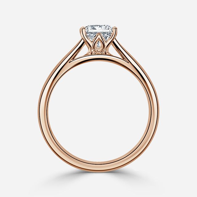 Jillian Rose Gold Six Prong Split Shank Solitaire Engagement Ring